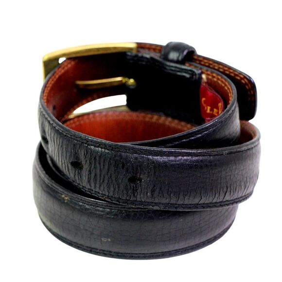 Cole Haan BLACK GENUINE LEATHER 1 1/8"Wd CASUAL DRESS MEN'S BELT Sz 38/95 (t21 - Picture 4 of 15